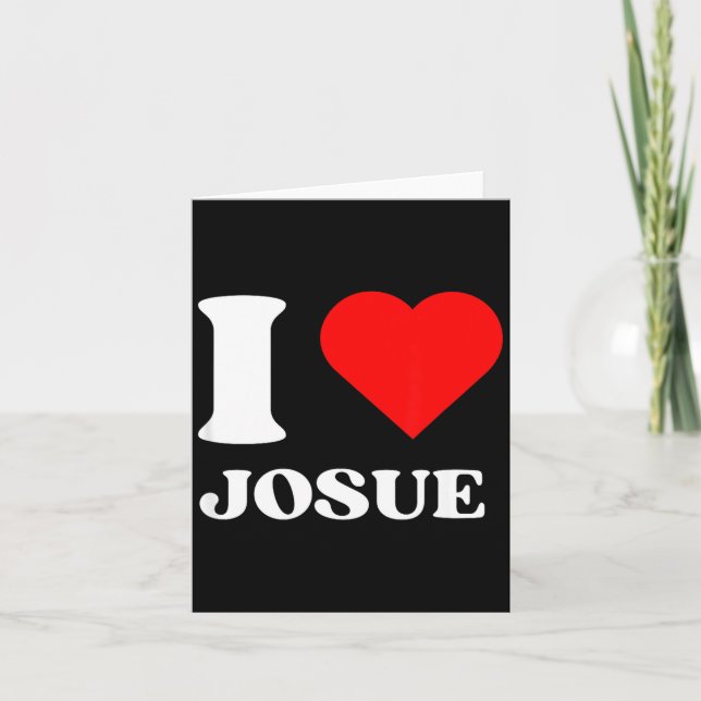 Cartão I Love Josue I Heart Josue Name Y2k Valentines Day (Frente)