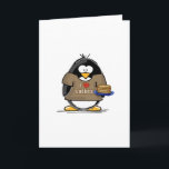 Cartão I Love Latkes Penguin<br><div class="desc">A fun holiday penguin just for the Hanukkah. Show off your holiday spirit with this cute latke loving penguin.</div>