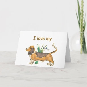 Cartão I Love My Basset Hound