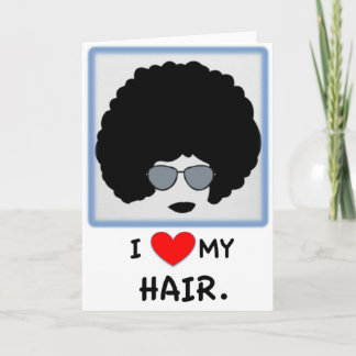 Cartão I love my Hair - Afro