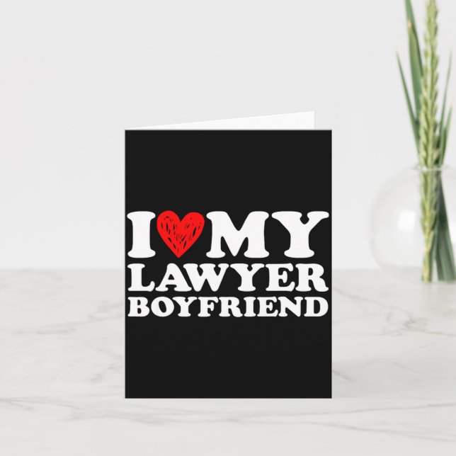 Cartão I Love My Lawyer Boyfriend Bf Valentines Day Women (Frente)