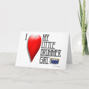 Cartão I LOVE MY LITTLE DRUMMER BOY (blank inside)