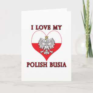 Cartão I Love My Polish Busia