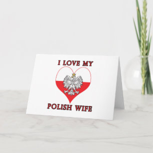 Cartão I Love My Polish Wife