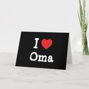 Cartão I love Oma heart T-Shirt
