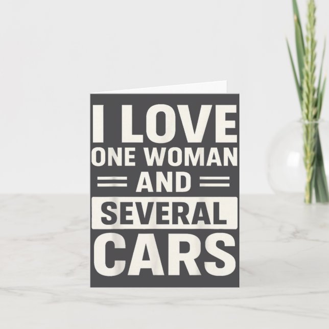 Cartão I Love One Woman And Several Funny Car Lover Husba (Frente)