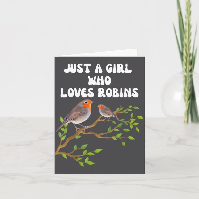 Cartão I Love Robins Bird Lover Colourful Present  (Frente)
