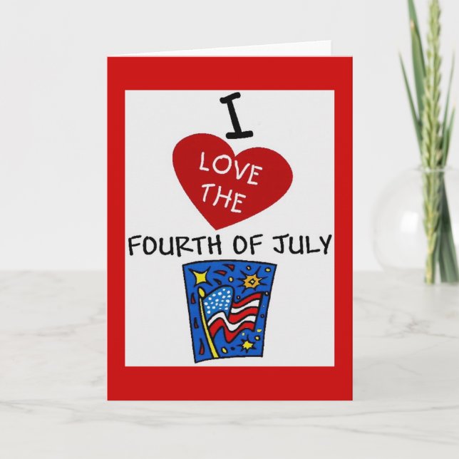 CARTÃO I LOVE THE FOURTH OF JULY 2 (Frente)