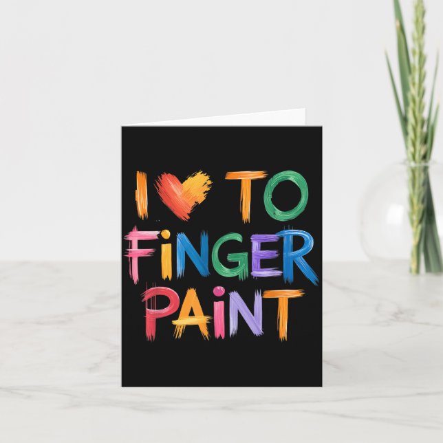 Cartão I Love To Finger Paint I'm Paint Couple Valentine  (Frente)
