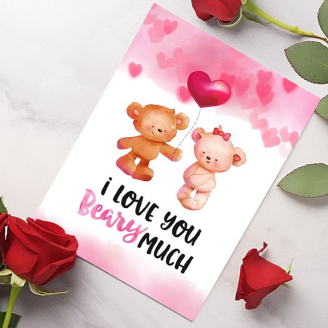 Cartão I Love You Beary Much Valentine (Criador carregado)