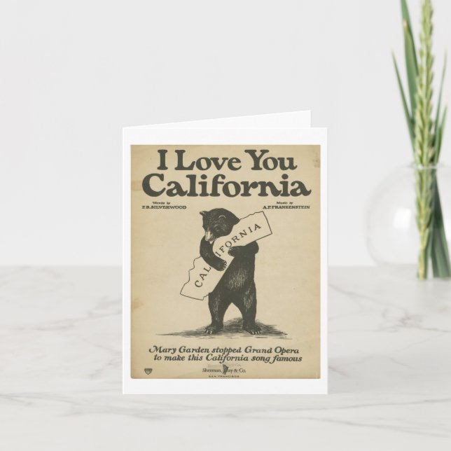 Cartão I Love You California Card (Frente)