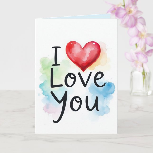 Cartão I Love You Card (Orquídea)