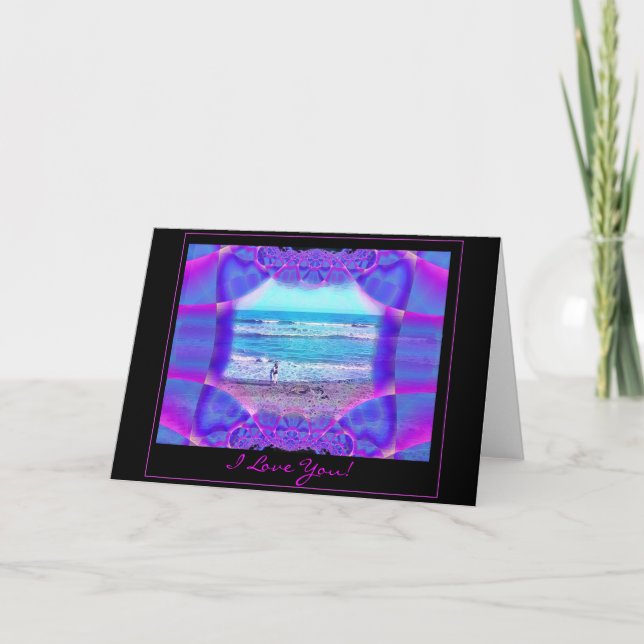 Cartão I Love You Card - Castle of Love Design (Frente)