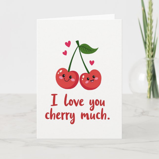 Cartão I Love You Cherry Much Card (Frente)