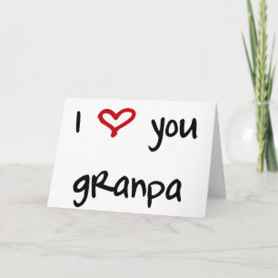 Cartão I Love You, Grandpa