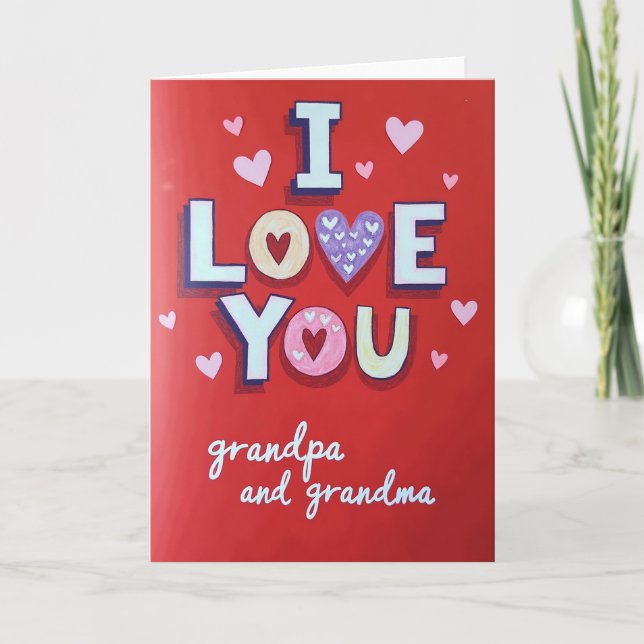 Cartão I Love You Heartfelt Grandpa Card (Frente)