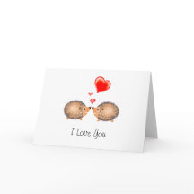 I Love You Hedgehogs Drawing