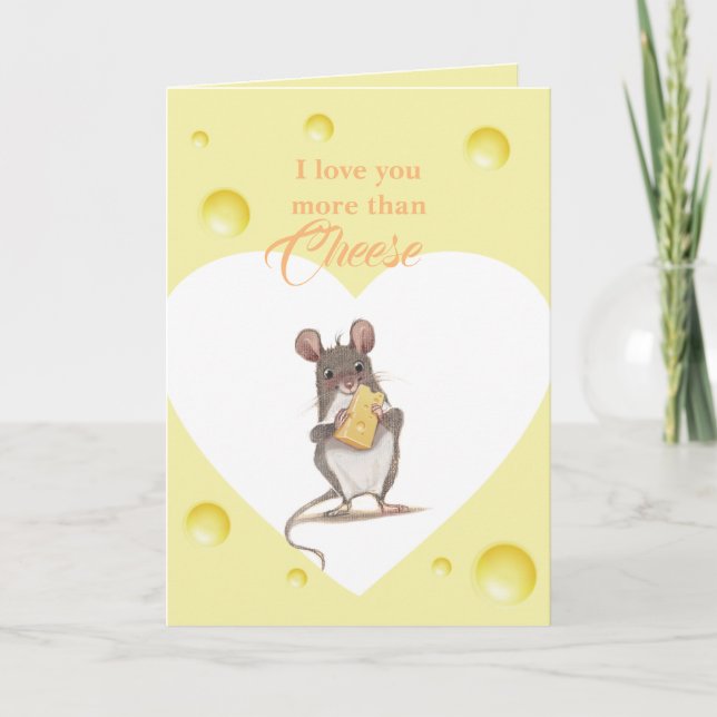 Cartão I Love You More Than Cheese Card (Frente)