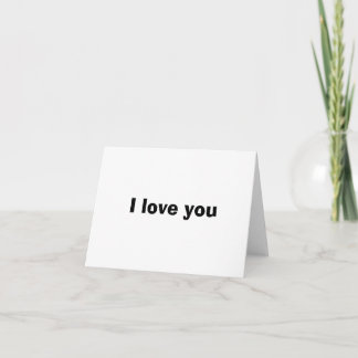 Cartão I love you note card