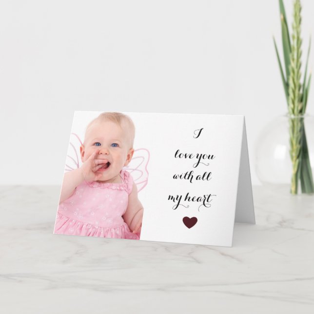 Cartão I love you Personalized Photo (Frente)