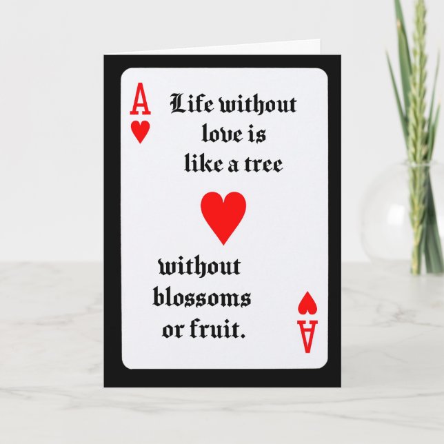 Cartão I LOVE YOU PLAYING CARD -- Greeting Card (Frente)