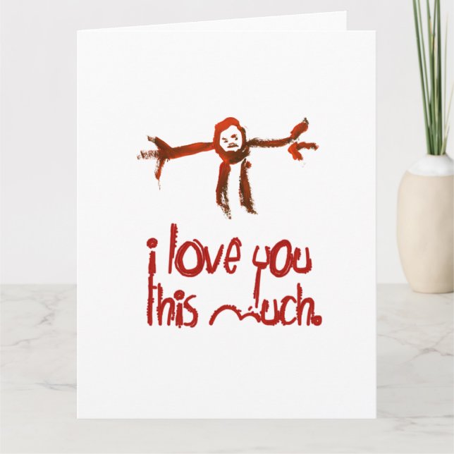 Cartão I Love You This Much (Frente)