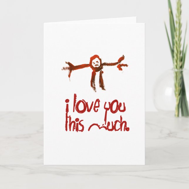 Cartão I Love You This Much (Frente)