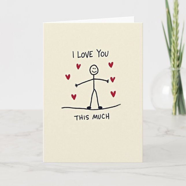 Cartão I Love You This Much Card (Frente)