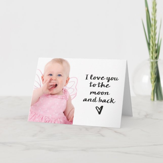 Cartão I love you to the moon and back (Frente)