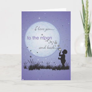 Cartão I Love You to the Moon and Back-Cards Postcards
