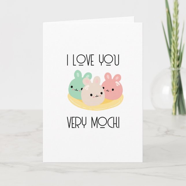 Cartão I Love You Very Moochi Valentine's Day Card (Frente)