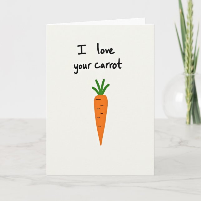Cartão I Love Your Carrot Fun Card (Frente)