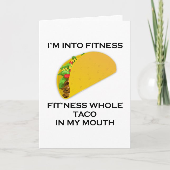 Cartão I’m Into Fitness Taco (Frente)