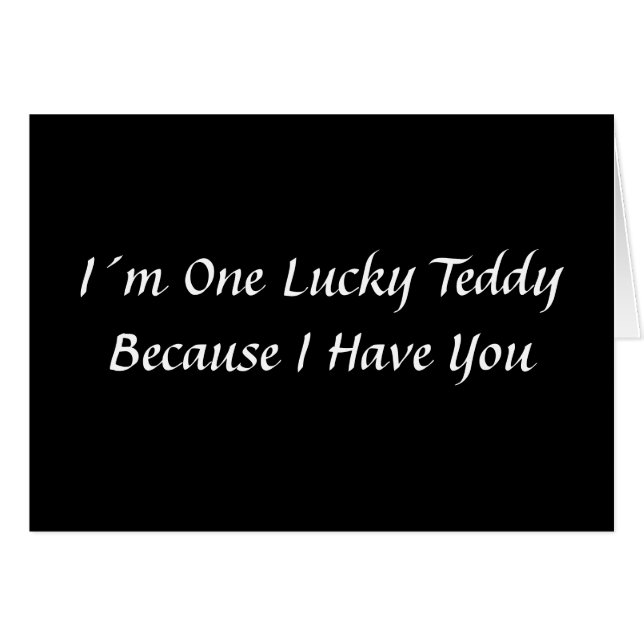 Cartão I´m um ursinho afortunado (txt) (Frente Horizontal)