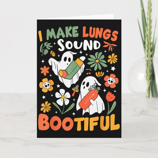 Cartão I Make Lungs Sound Bootiful Resratory Therast Hall (Frente)
