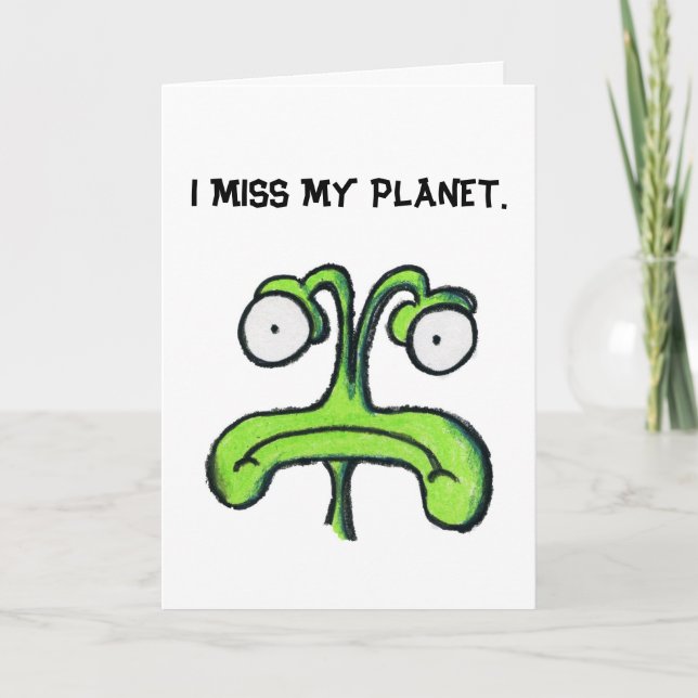 Cartão I MISS MY PLANET - MISS YOU greeting card (Frente)