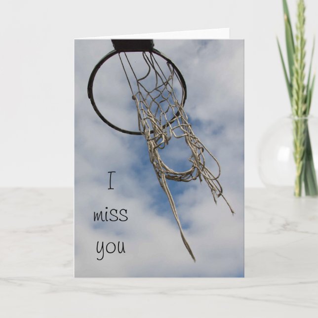 Cartão I miss you basketball card (Frente)