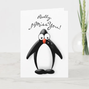 CARTÃO I MISS YOU - PENGUIN COLLECTION - LOVE