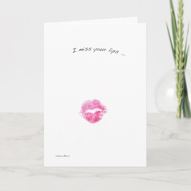 Cartão I Miss Your Lips Card (Frente)