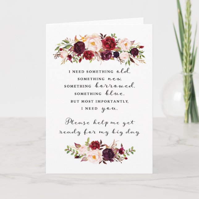 Cartão I Need You Wedding Card, Holly Collection (Frente)