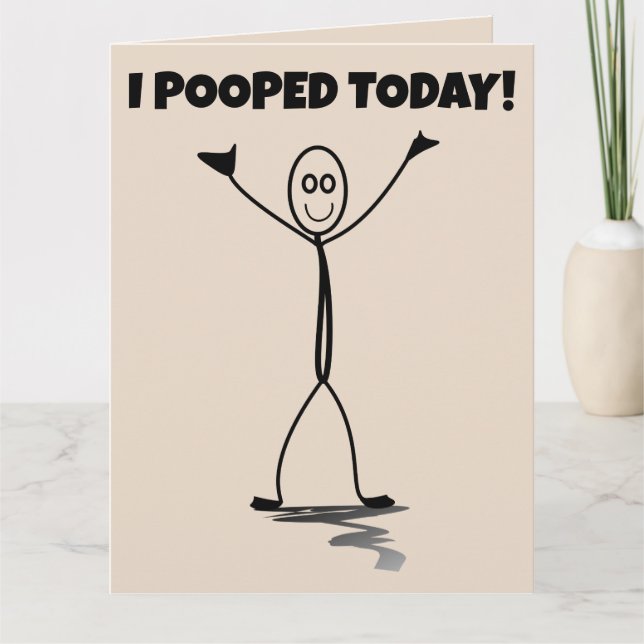 Cartão I POOPED TODAY! OVER THE HILL BIRTHDAY Greeting  (Frente)