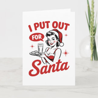 Cartão I Put Out For Santa Christmas Cookies Milk Retro