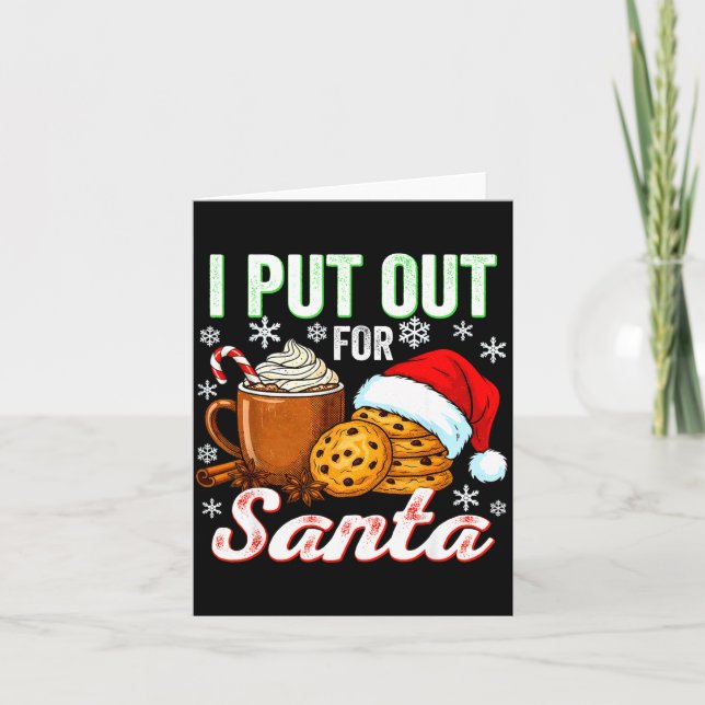 Cartão I Put Out For Santa Funny Xmas Christmas Couple Ma (Frente)