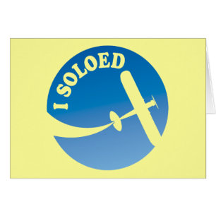 Cartão I Soloed & Airplane Graphic