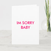 I SORRY BABY