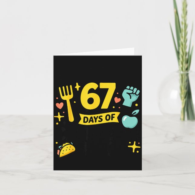 Cartão I Survived 67 Days Of Cafeteria Chaos Lunch Lady S (Frente)