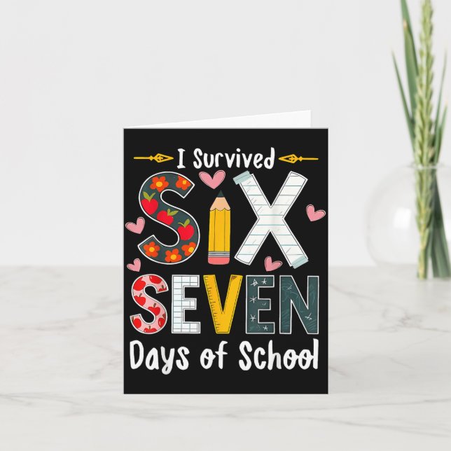 Cartão I Survived 67 Days Of School Funny 67 Teachers Stu (Frente)