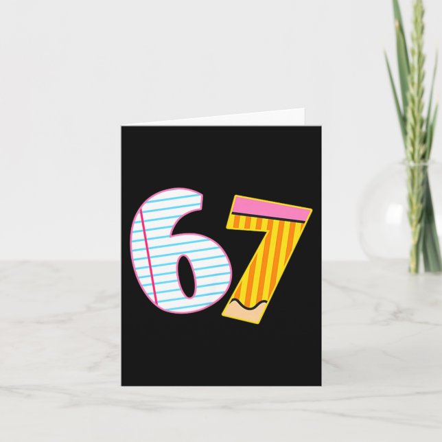 Cartão I Survived 67 Days Of School Funny Meme Teacher 2  (Frente)