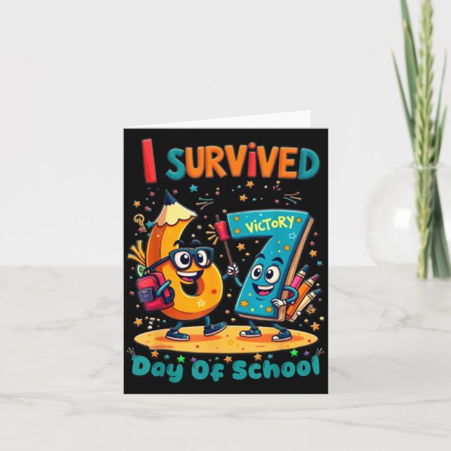 Cartão I Survived 67 Days Of School New Year Celebration  (Frente)