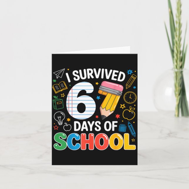 Cartão I Survived 67 Days Of School Six Seven Meme Pencil (Frente)